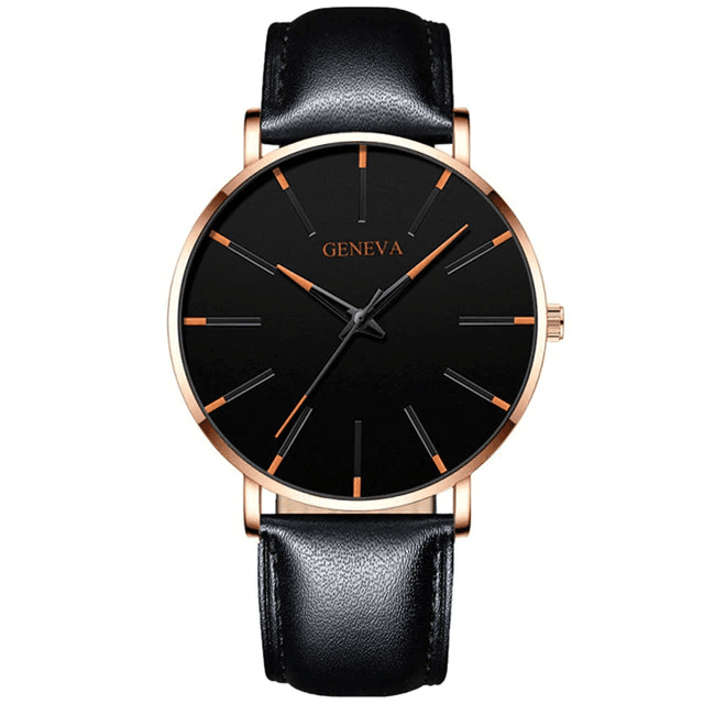 Heren Horloge Van Leer - Geneva