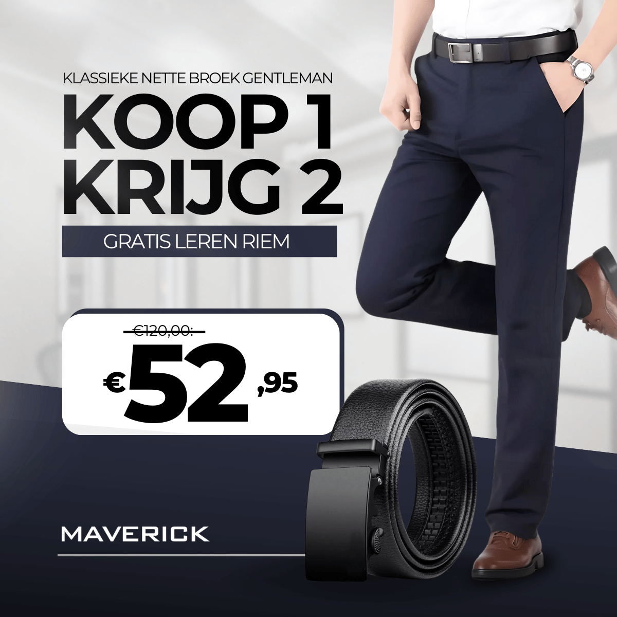 KOOP 1 EN KRIJG 2 | Klassieke Nette Broek Gentleman 2025 + Gratis Leren Nette Riem